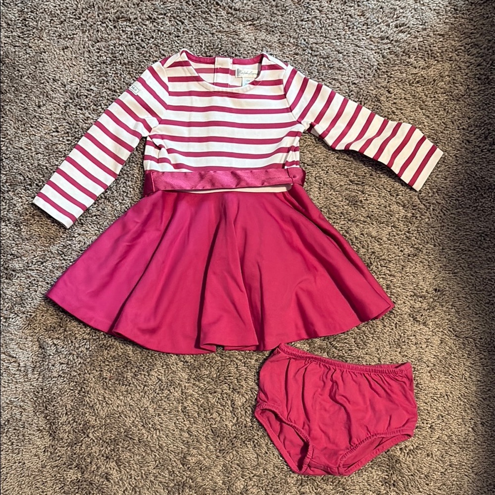 Polo by Ralph Lauren Pink and White Dance Dress